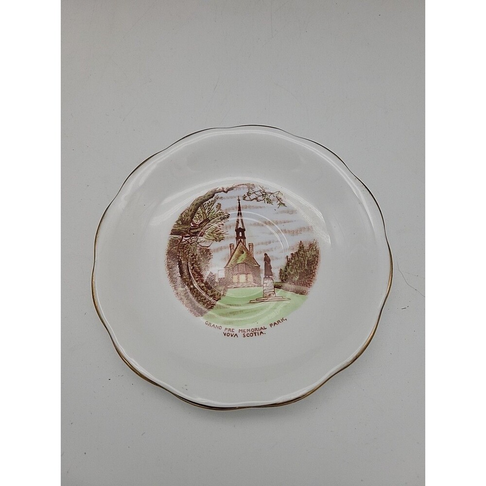 Vtg Nova Scotia Grand Pre Memorial Park Souvenir Plate Bone China Canada